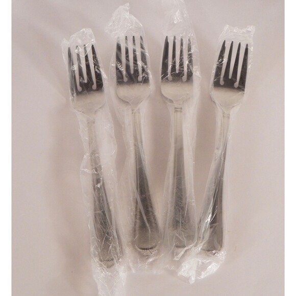 Pfaltzgraff Other - Pfaltzgraff Stainless Steel GREENWICH Salad Fork (s) LOT OF‎ 4 Glossy Plume Tip
